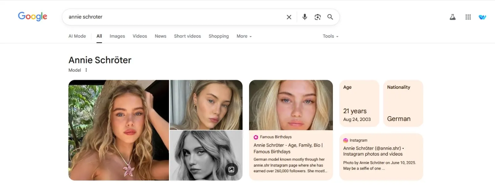 Google Knowledge Panel Example 1