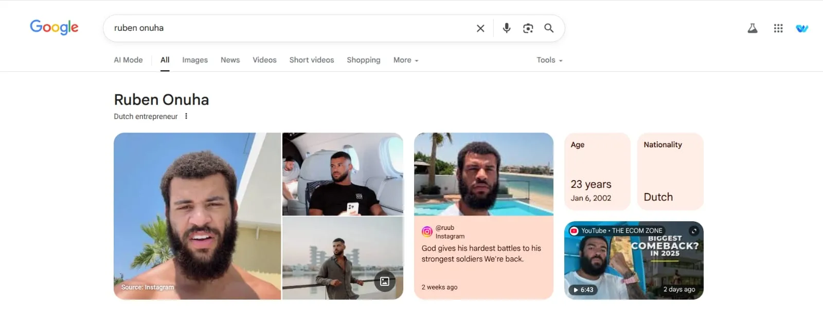 Google Knowledge Panel Example 6