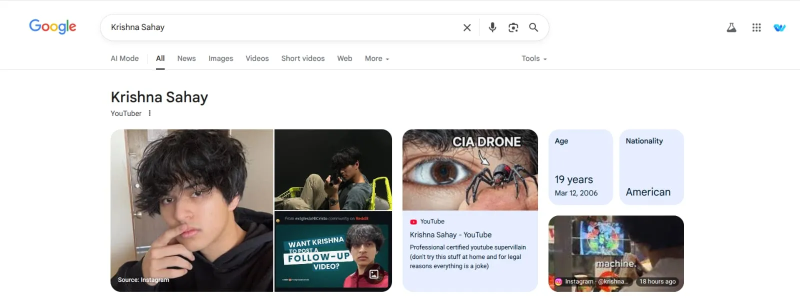 Google Knowledge Panel Example 9